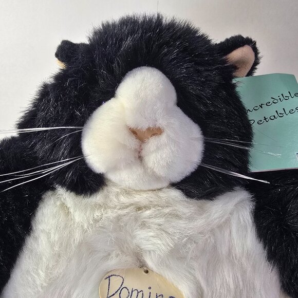Incredible Petables Cat Plush Domino Fat Black White Tuxedo Kitten Stuffed VTG - Picture 2 of 14